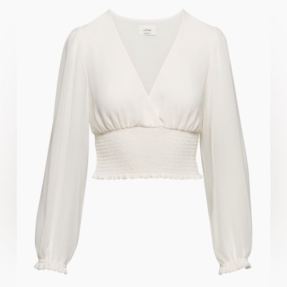 Aritzia Wistful Blouse Baby Blue - Picture 5 of 6